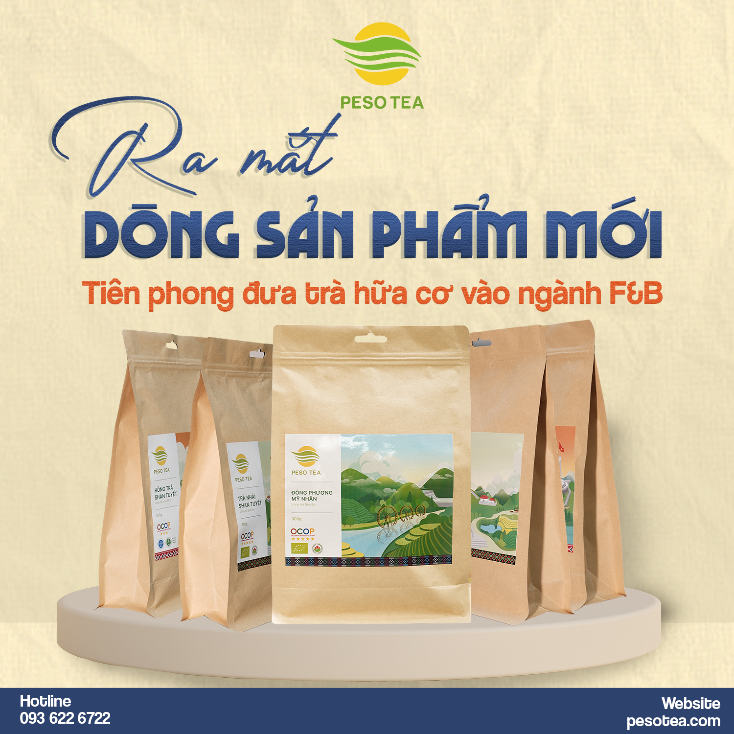 Peso Tea ra mắt dòng sản phẩm mới, tiên phong đưa trà hữu cơ vào ngành F&B