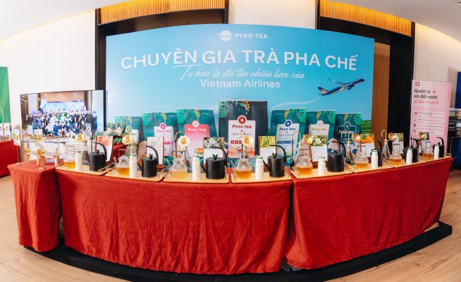 Gian hàng trưng bày của PESO TEA tại Vietnam F&B Summit 2025